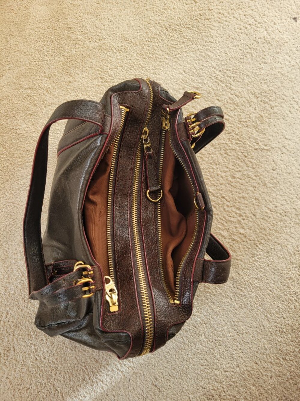 MZ Wallace Brown Leather Tote - Picture 3 of 4